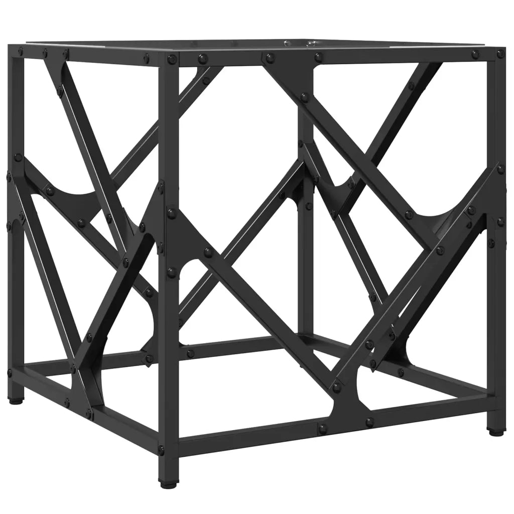 vidaXL Tavolini con Piano in Vetro Trasparente 2 pz 40x40x41cm Acciaio
