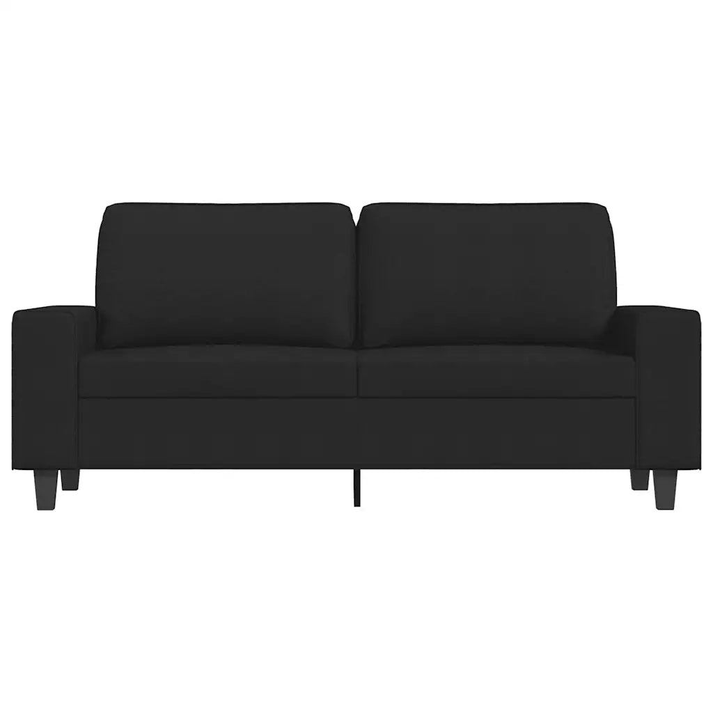 Divano a 2 Posti-Sofa 2 Posti Nero 120 cm in Tessuto 383019