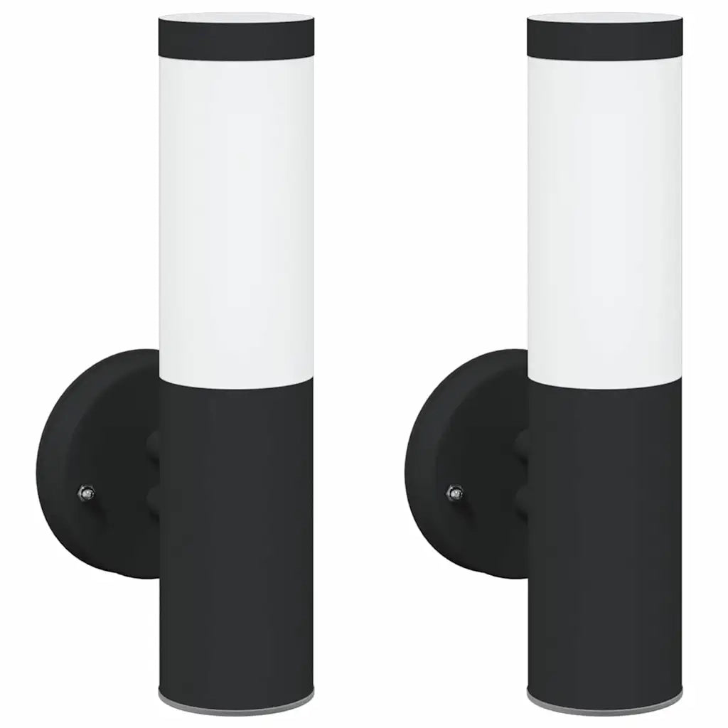 Lampada da Parete Esterna 2 pz Nero 15 x 7,5 x 33 cm CFW4032613
