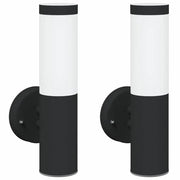 Lampada da Parete Esterna 2 pz Nero 15 x 7,5 x 33 cm CFW4032613