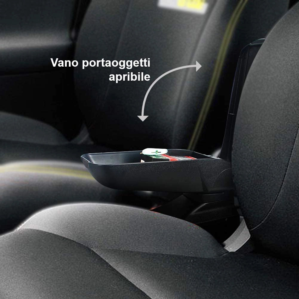 Bracciolo Auto Centrale Universale Poggia braccio con Portaoggetti Similpelle