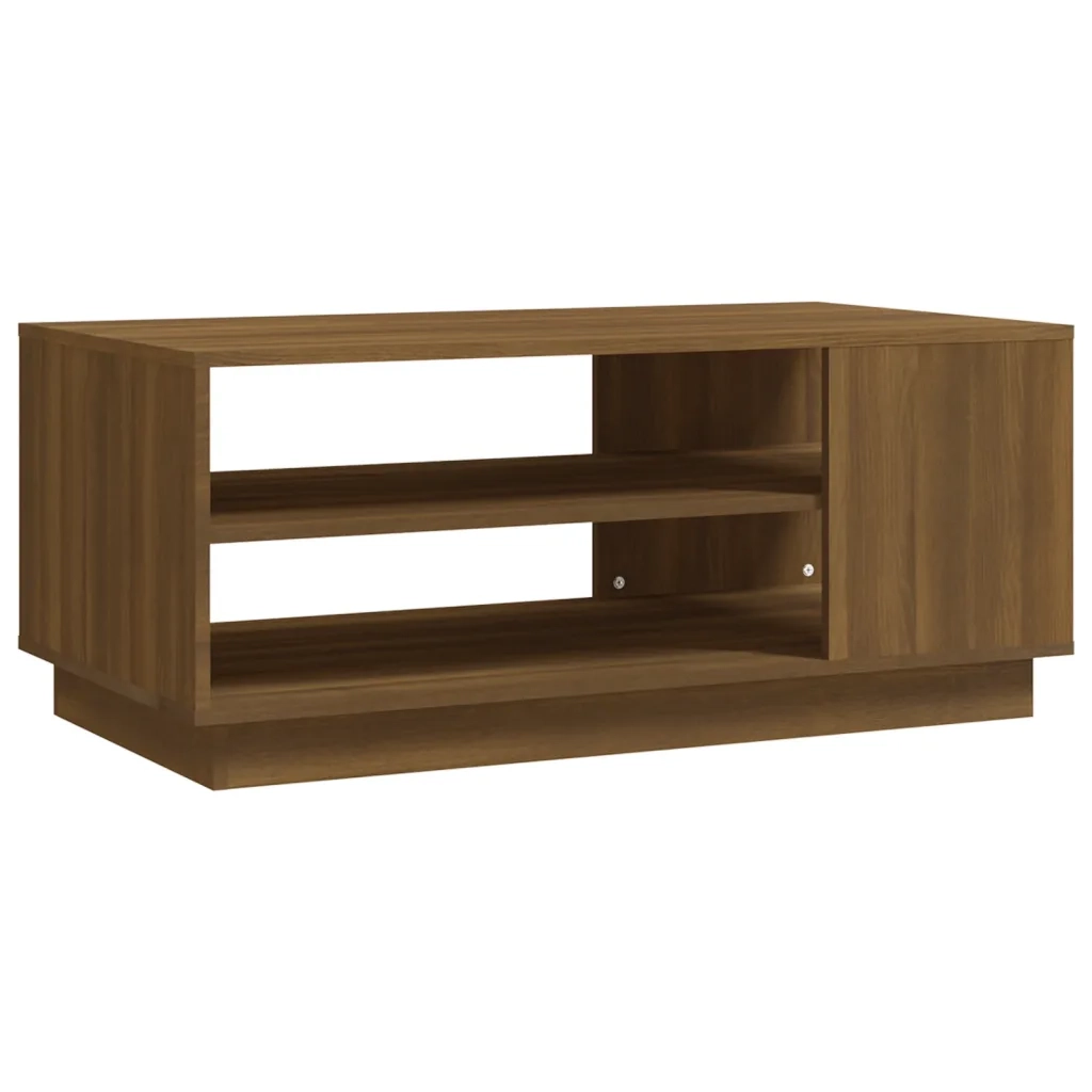 Tavolino da Salotto Rovere Marrone 102x55x43 cm in Truciolato cod mxl 16673