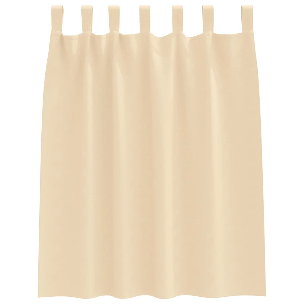 Tende Blackout con Anelli 2 pcs Crema 140 x 140 cm Poliestere 4107593