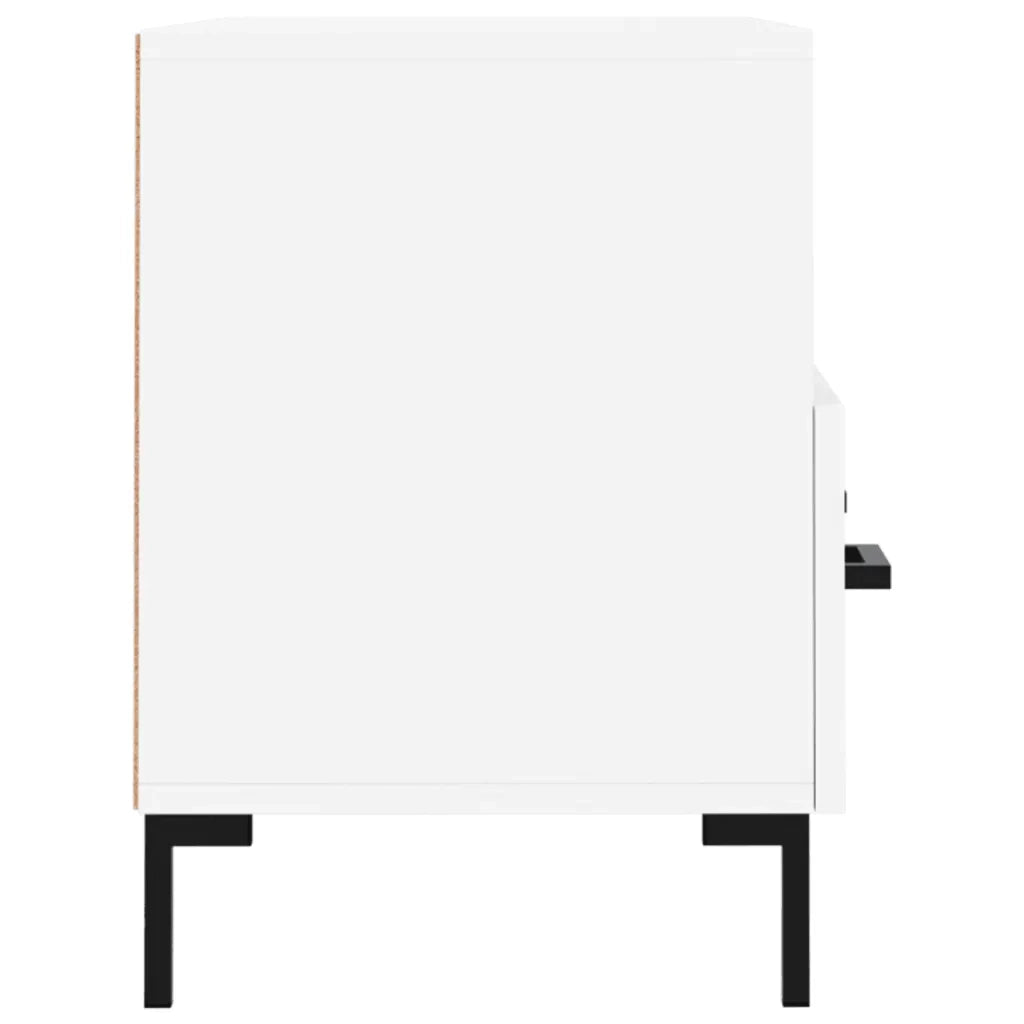 Mobile Porta TV Bianco 80x36x50 cm in Legno Multistrato 828972