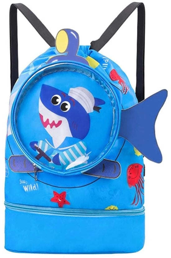 Borsa per Bagno Impermeabile - Separazione Abbigliamento Asciutto/Umido - Borsa per Scarpe - Materiale Polyester - 42x28x10 cm - Peso Leggero 200 gram - Borsa per Sport