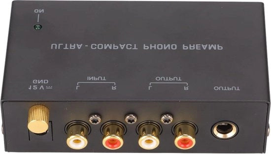 Mini Amplificatore Audio Stereo RCA Ingresso e Uscita Periferica del Giradischi con Impostazione Independente 100-240V (#1)
