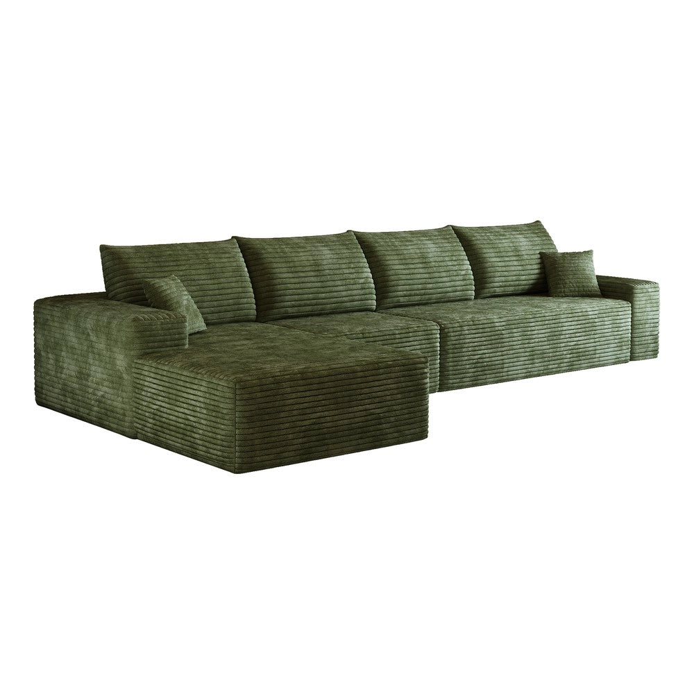 Divano angolare modulare chaise longue ¨C Minimal ¨C verde 340cm