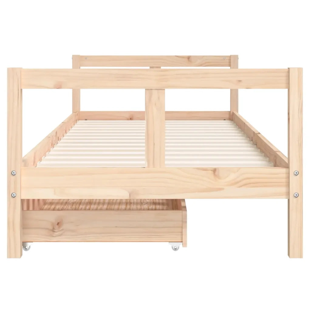 Giroletto Bambini con Cassetti 80x200 cm Legno Massello di Pino