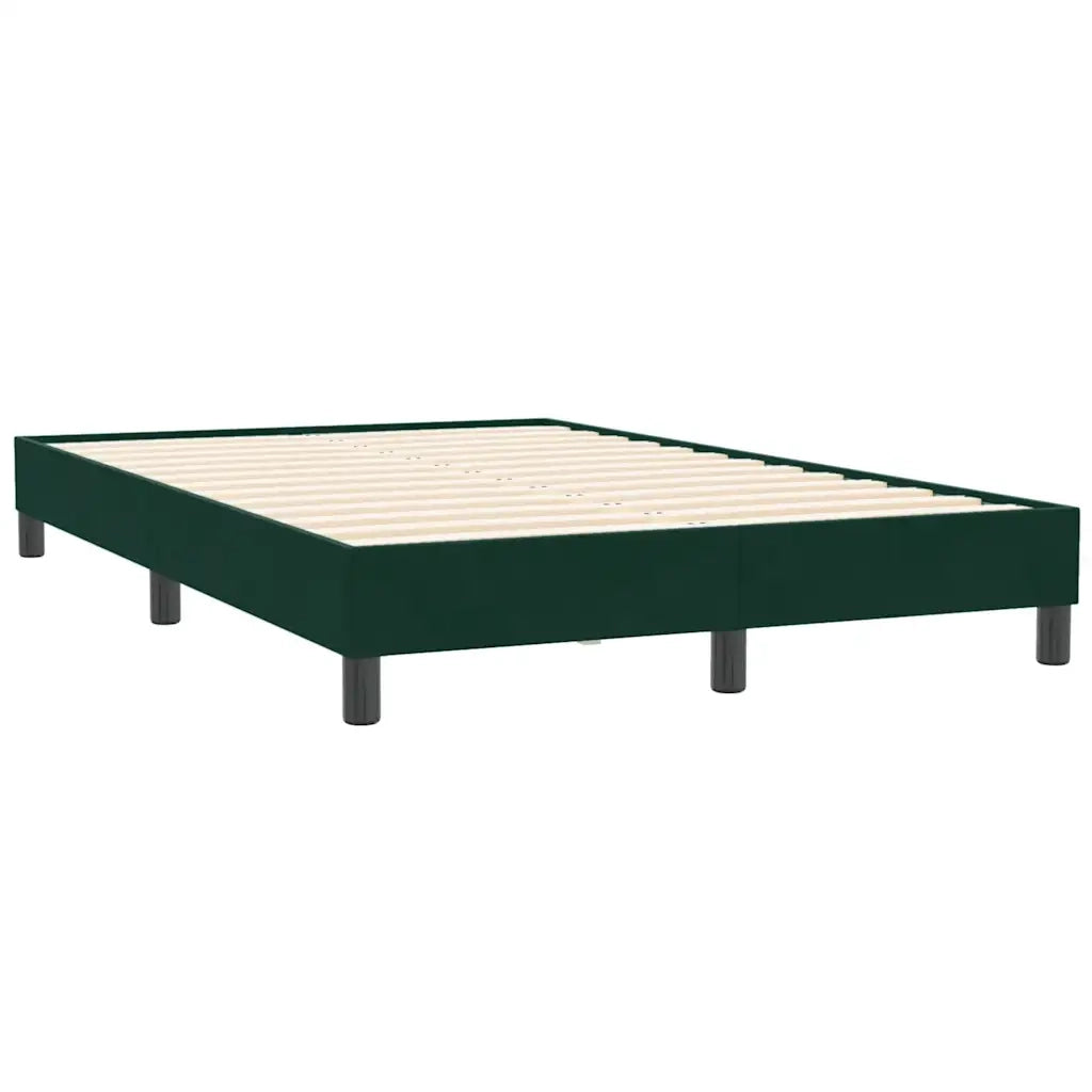 Giroletto a Molle senza Materasso-Struttura Letto Verde Scuro 120x210cm Velluto