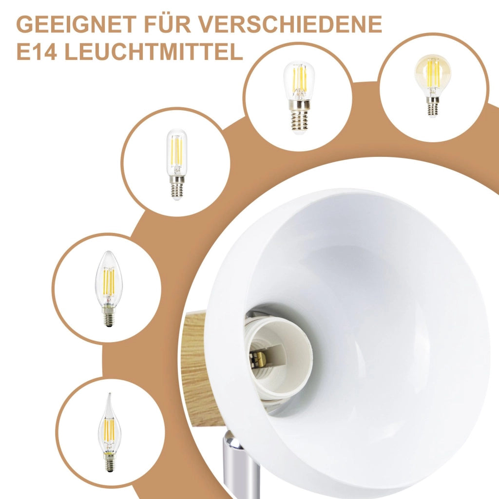 ZMH Faretto da soffitto 1 fiamma E14 paralume ferro per corridoio camera letto