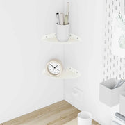 Mensola sospesa con lo scaffale 2 pcs Bianco 15 x 15 x 2 cm