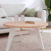 Piano per Tavolo Ø80x2,5 cm Rotondo in Legno Massello di Faggio 355918