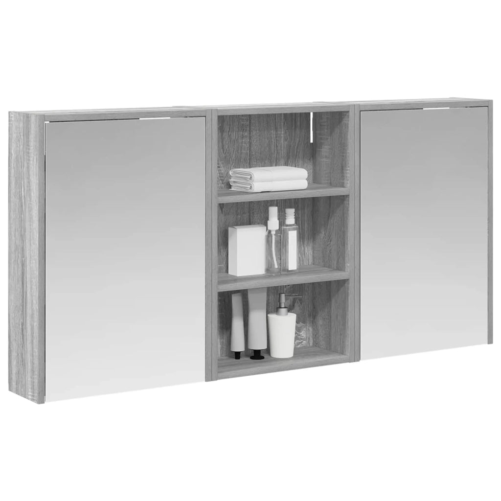 Set di Armadi da Bagno con lo scaffale 3 pcs 126 x 16 x 62.5 cm