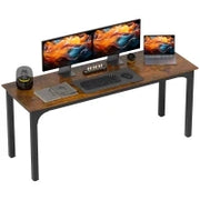Scrivania da computer, design rustico, spazioso, truciolato, Marrone
