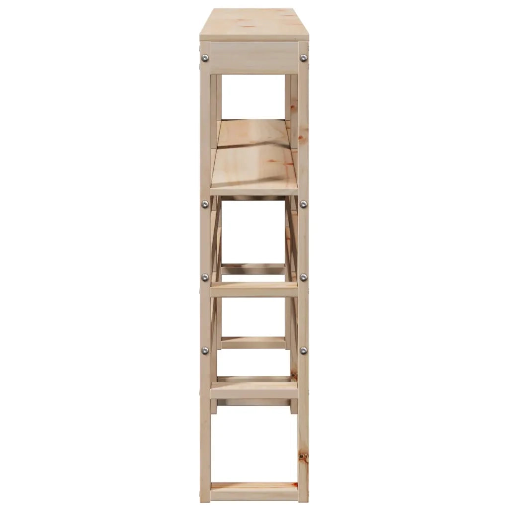 Testiera con Ripiani-Testata contenitore 160 cm in Legno Massello di Pino 761108