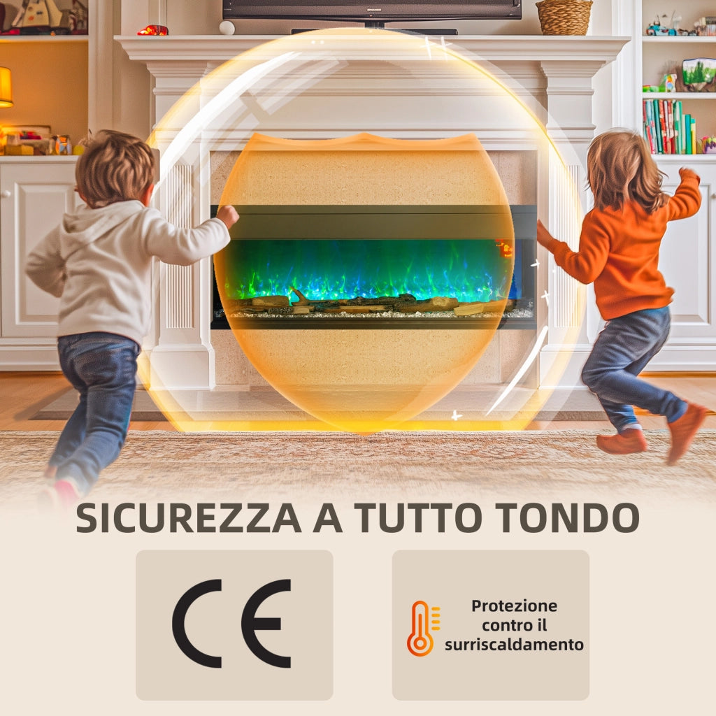Camino Elettrico da Incasso ¨C zephmum ¨C Nero 1800W