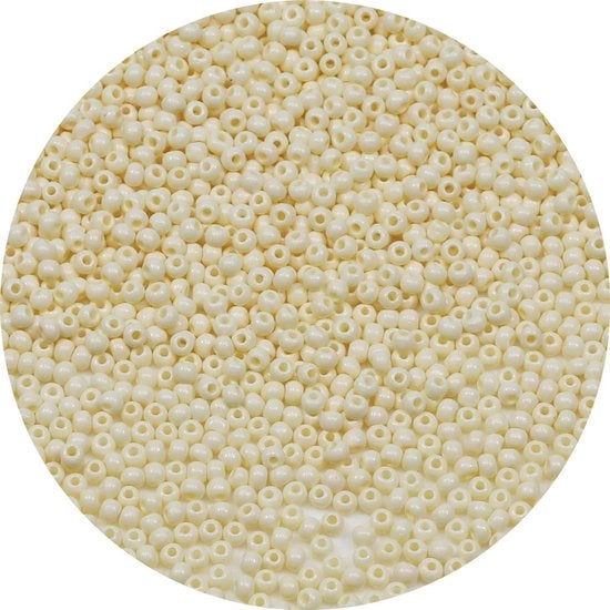 Kralen glas 2 mm beige, 9000 pezzi, 100 gram, 12/0 piccoli per la creazione di gioielli, orecchini, bracciali, collane (beige)