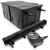 Set: Filtro bio per laghetto 60000l con Chiarificatore UVC 72W Pompa 80W
