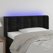 Testiera a LED-Testata con LED Nera 93x16x78/88 cm in Velluto 181249