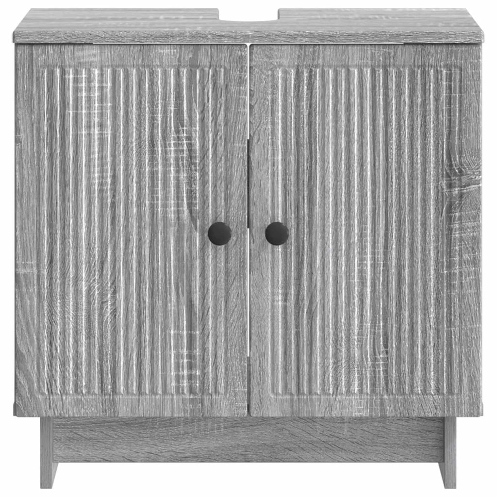 Armadio per Lavabo da Bagno EDE Sonoma grigio 895911