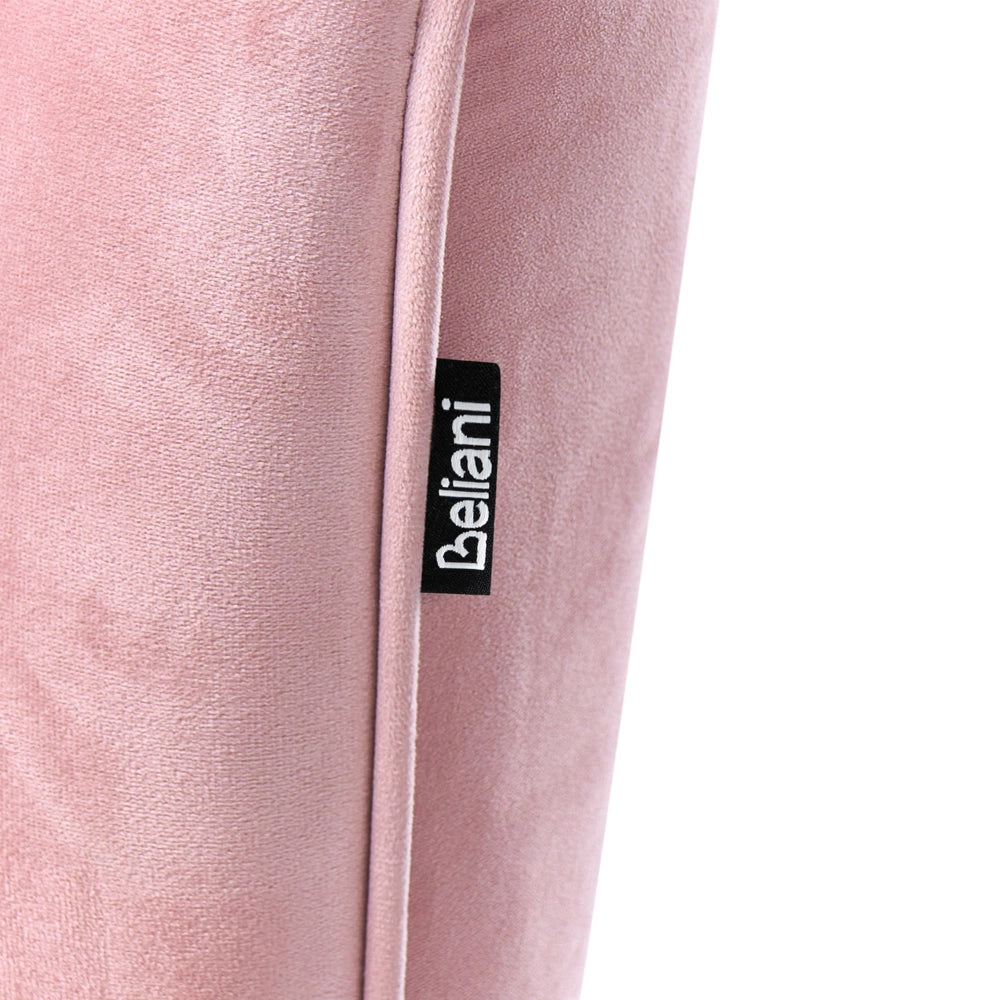 Divano per bambini rivestito in velluto senza braccioli rosa per bambini piccoli stile moderno