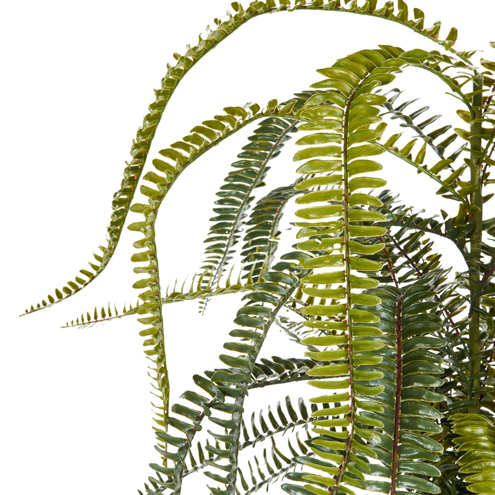 Pianta artificiale in vaso Materiale sintetico verde e nero 105 cm Pianta di foglie di felce Accessorio decorativo per interni