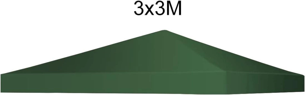 Tetto di Ricambio, per Gazebo Giardino di 3 x 3 M, Doppio/Singolo Strato, in Tessuto Poliestere, per Cortile/Spiaggia/Parco, 3 Colori e 2 Stili