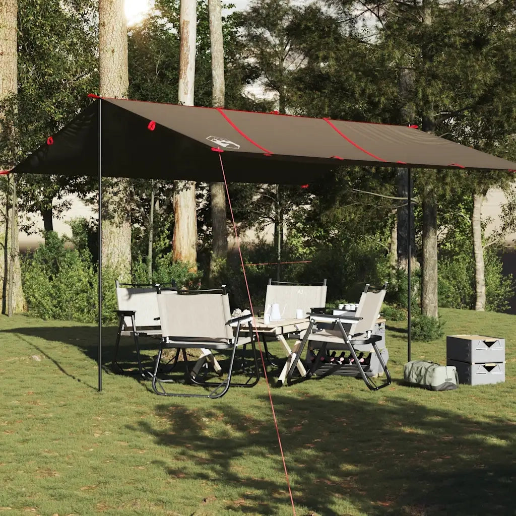 Telone da campeggio | Tenda da campo Marrone 451x420 cm Impermeabile
