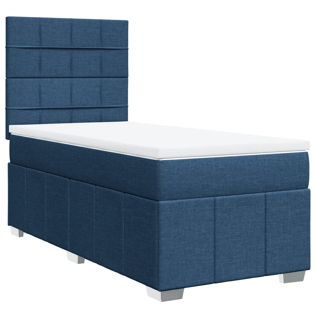 Giroletto a Molle con Materasso Blu 100x200 cm in Tessuto 3293885