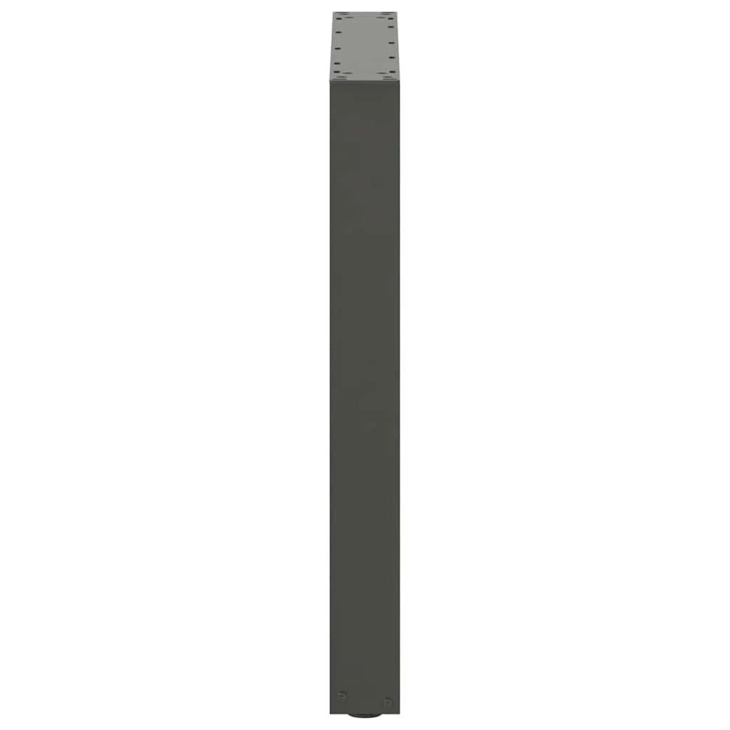 Set di 3 gambe regolabili per tavolo da pranzo a forma di U 70 x 73 cm aspetto moderno acciaio antracite 02_0057442