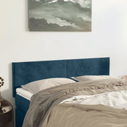 Testiere 2 pz Blu Scuro 72x5x78/88 cm in Velluto