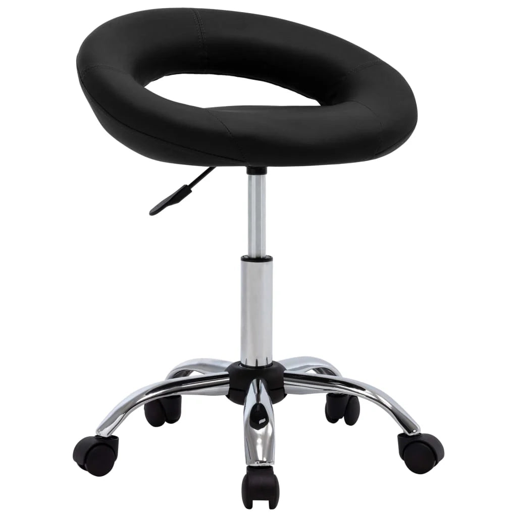 Sedia da ufficio con ruote in similpelle nera 02_0024079