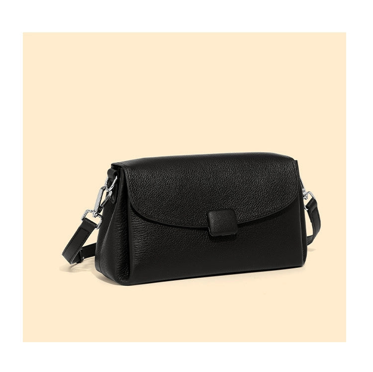 Borsa a mano grande da donna in vera pelle, colore nero, ideale per il tempo libero.