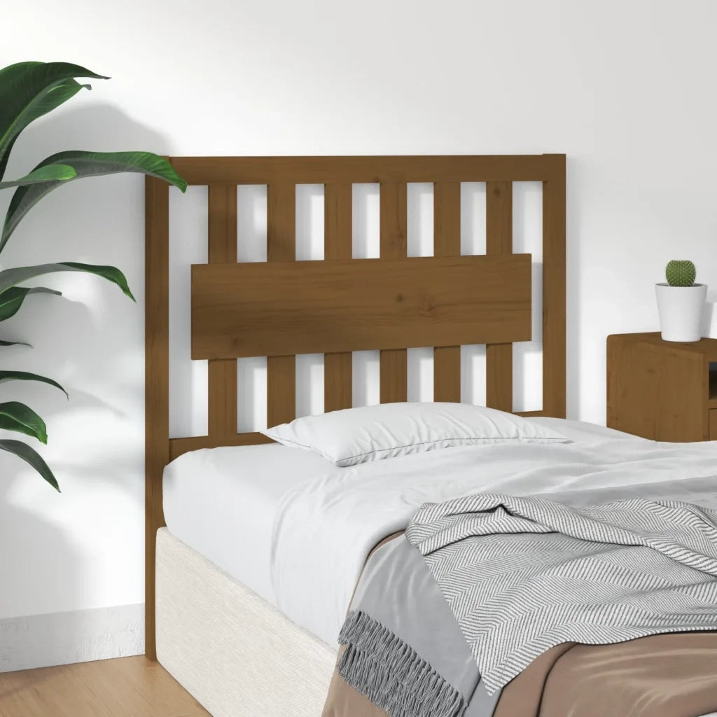 Testiera per Letto ambra 95,5x4x100cm in Legno Massello di Pino 818553