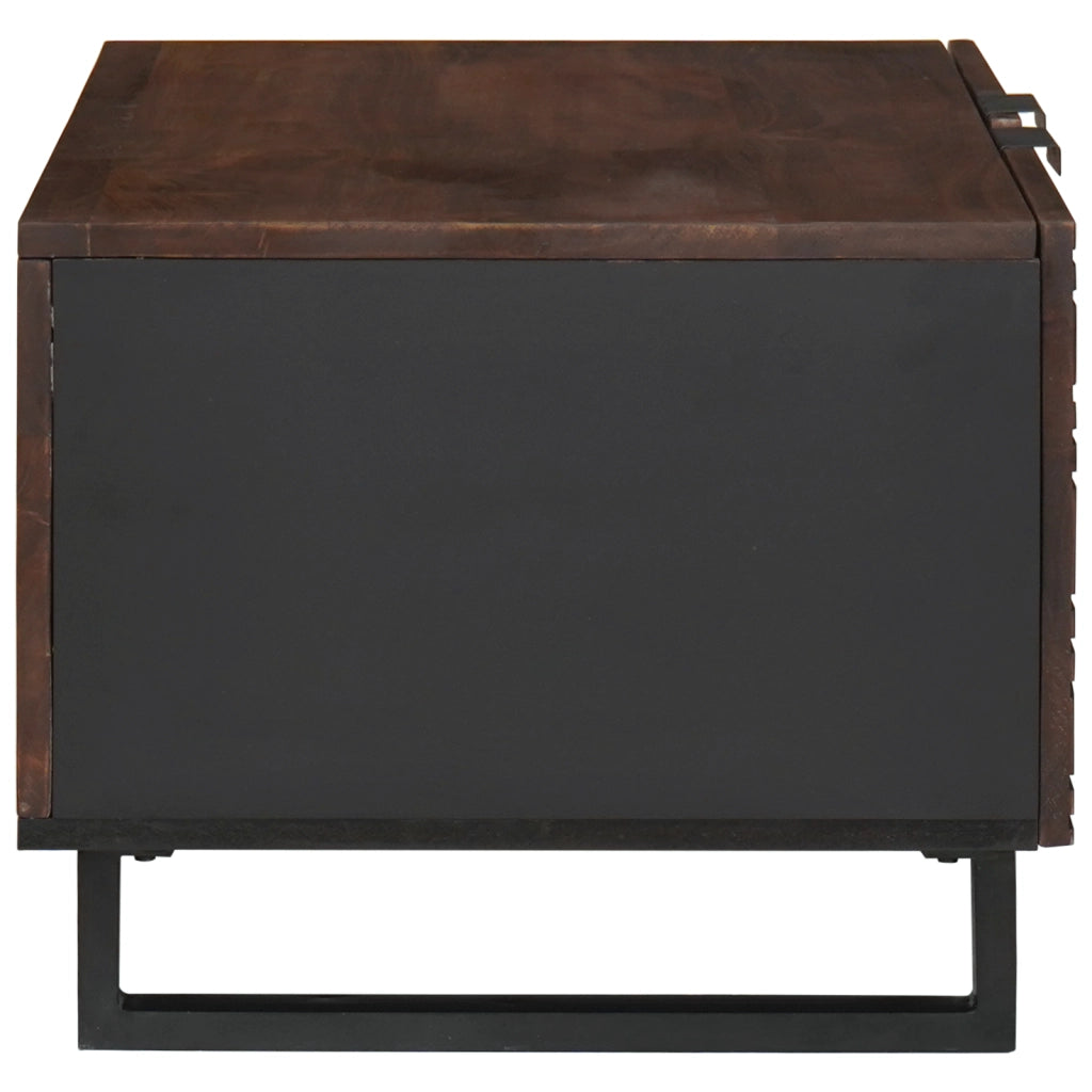 Tavolino da CaffÃ¨ 80x50x40 cm Legno massello e legno ingegnerizzato