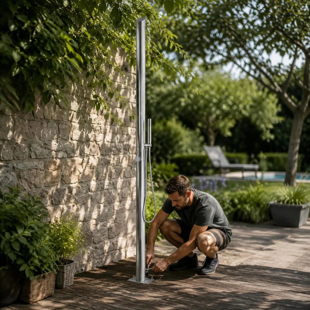 Garden Shower 220 Cm Stainless Steel