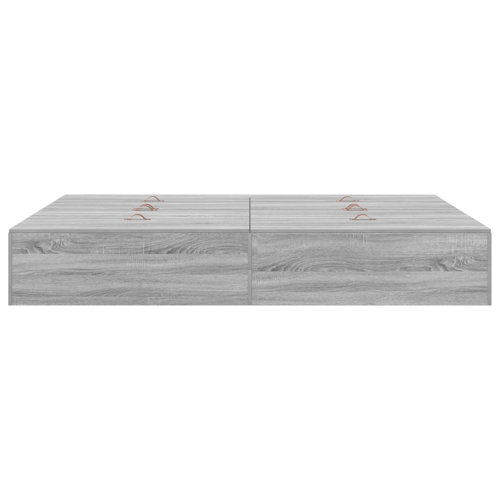 Struttura Letto con Contenitore Grigia Sonoma 150x200 cm