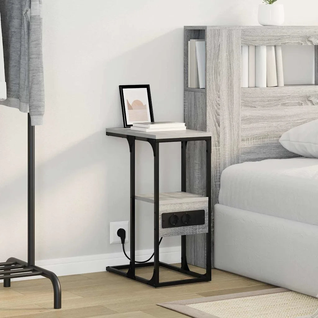 Comodino | Armadio da Notte | Mobiletto da notte con cassetto Grigio sonoma 41.5 x 26 x 60.5 cm