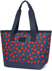 Zaino portatile isolato 7L, borsa da picnic leggera con stampa leopard, impermeabile, per lavoro, scuola, spiaggia, picnic e viaggi (7L, blu marine/rosso ciliegia)