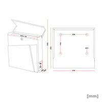 Cassetta postale con vano portagiornale V23 antracite 370 x 102 x 370 mm