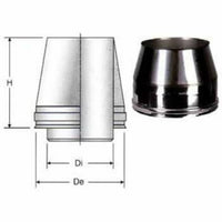 Inox doppia parete aisi 316 capp ello tronco cono d.080 130 b08xb