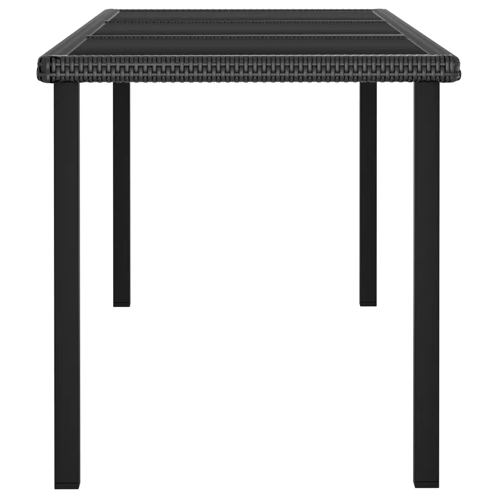 Set da Pranzo da Giardino 7 pz in Polyrattan Nero cod mxl 42758