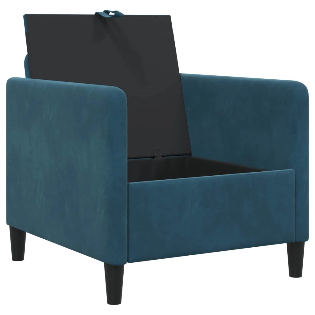 Divano con Storage Blu 72 x 78 x 87 cm Poliestere 42036886