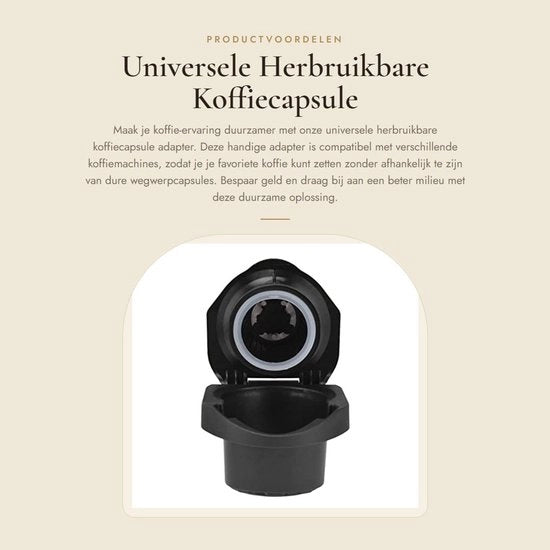 Adattatore universale per capsule di caffè riciclabile per macchine da caffè - Sostenibile e facile da pulire