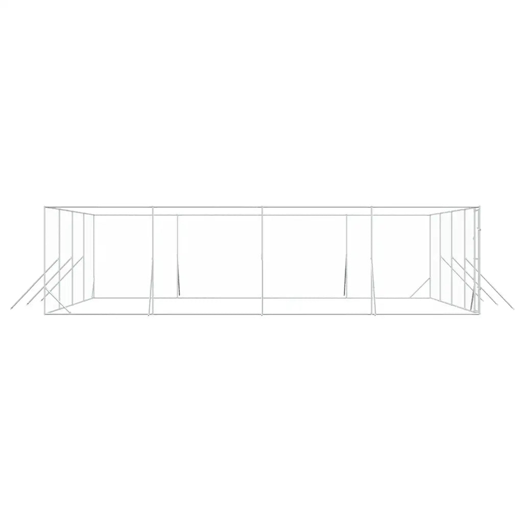 Cuccia per Cani da Esterno Argento 8x8x2 m in Acciaio Zincato 3190464