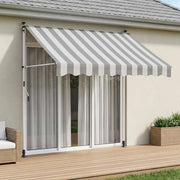 Tenda retrattile manuale Antracite e Bianco 150 cm 42037024