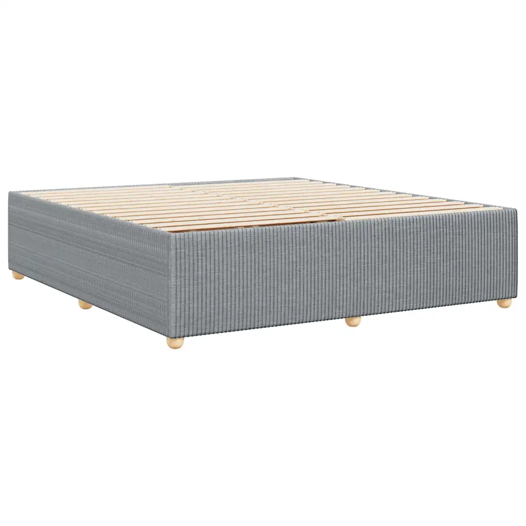 Giroletto senza Materasso Grigio Chiaro 200x200 cm Tessuto