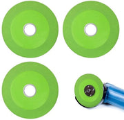 Snodo angolare con 3 pezzi con disco di taglio a diamante - Ideale per meccaniche angolari - Adatto per vetro, ceramica e piastrelle (Verde)