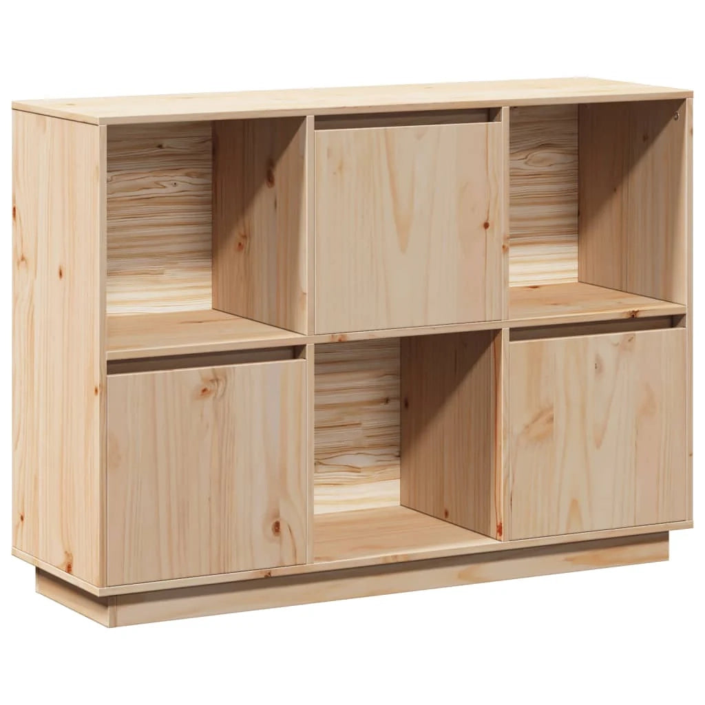 Buffet credenza cassettiera armadio mobile contenitore organizer per cucina soggiorno salotto 110,5 x 35 x 80 cm legno massello di pino marrone 02_0029507