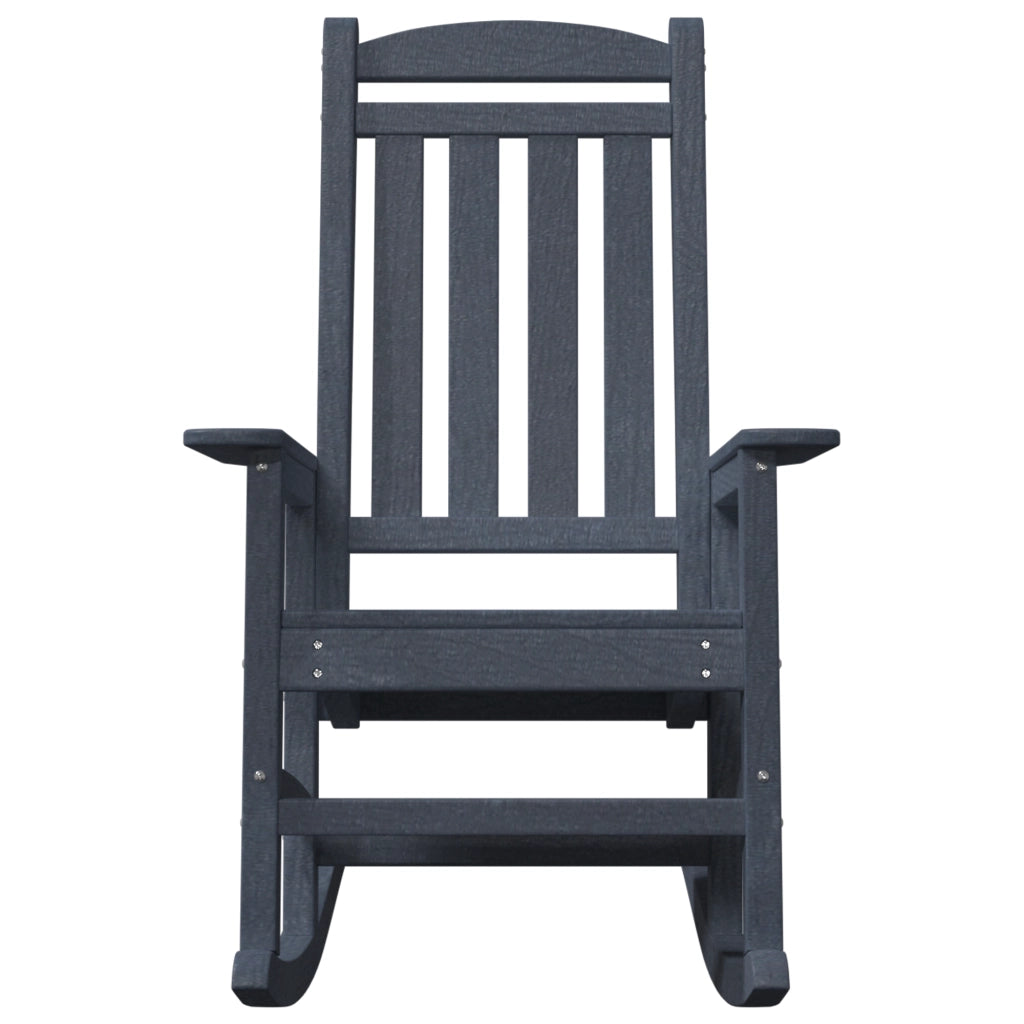 Sedie a Dondolo da Giardino  2 pcs Blu Navy 70x92x107.5 cm HDPE